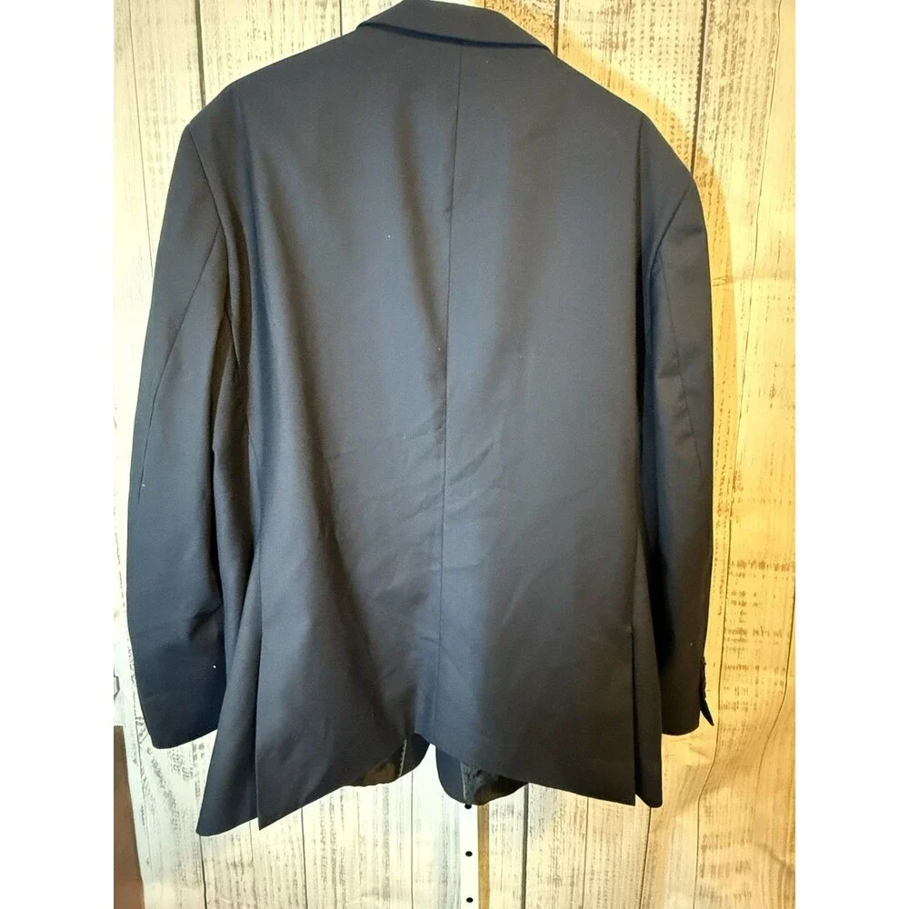 Angelo Rossi Men’s Navy Blue Blazer Sport Coat Size 48 R Hand Tailored